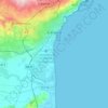 Topografische Karte Catania, Reliefkarte, Höhenkarte