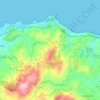 Topografische Karte Cefalù, Reliefkarte, Höhenkarte
