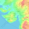 Topografische Karte Gujarat, Höhe, Relief