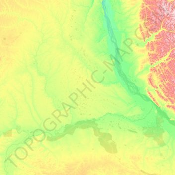 Topografische Karte Вилюйский улус, Höhe, Relief