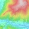 Topografische Karte Porte, Reliefkarte, Höhenkarte