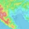 Topografische Karte La Spezia, Reliefkarte, Höhenkarte