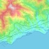 Topografische Karte Sanremo, Reliefkarte, Höhenkarte