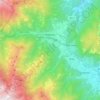 Topografische Karte Paesana, Reliefkarte, Höhenkarte