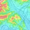 Topografische Karte Vezzano Ligure, Reliefkarte, Höhenkarte