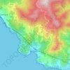 Topografische Karte Bonassola, Reliefkarte, Höhenkarte