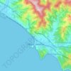 Topografische Karte Sestri Levante, Reliefkarte, Höhenkarte