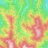 Topografische Karte Pamparato, Reliefkarte, Höhenkarte