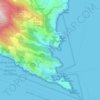 Topografische Karte Portofino, Reliefkarte, Höhenkarte