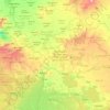 Topografische Karte Zentralafrikanische Republik, Höhe, Relief
