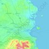 Topografische Karte County Dublin, Höhe, Relief