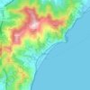 Topografische Karte Alassio, Reliefkarte, Höhenkarte