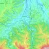 Topografische Karte Ovada, Reliefkarte, Höhenkarte