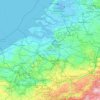 Topografische Karte Flandern, Höhe, Relief