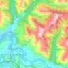 Topografische Karte Castellino Tanaro, Reliefkarte, Höhenkarte