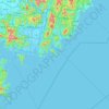 Topografische Karte Busan, Höhe, Relief