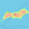 Topografische Karte Pulau Wetar, Höhe, Relief