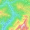 Topografische Karte Alleghe, Reliefkarte, Höhenkarte