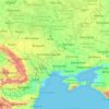Topografische Karte Украина, Höhe, Relief